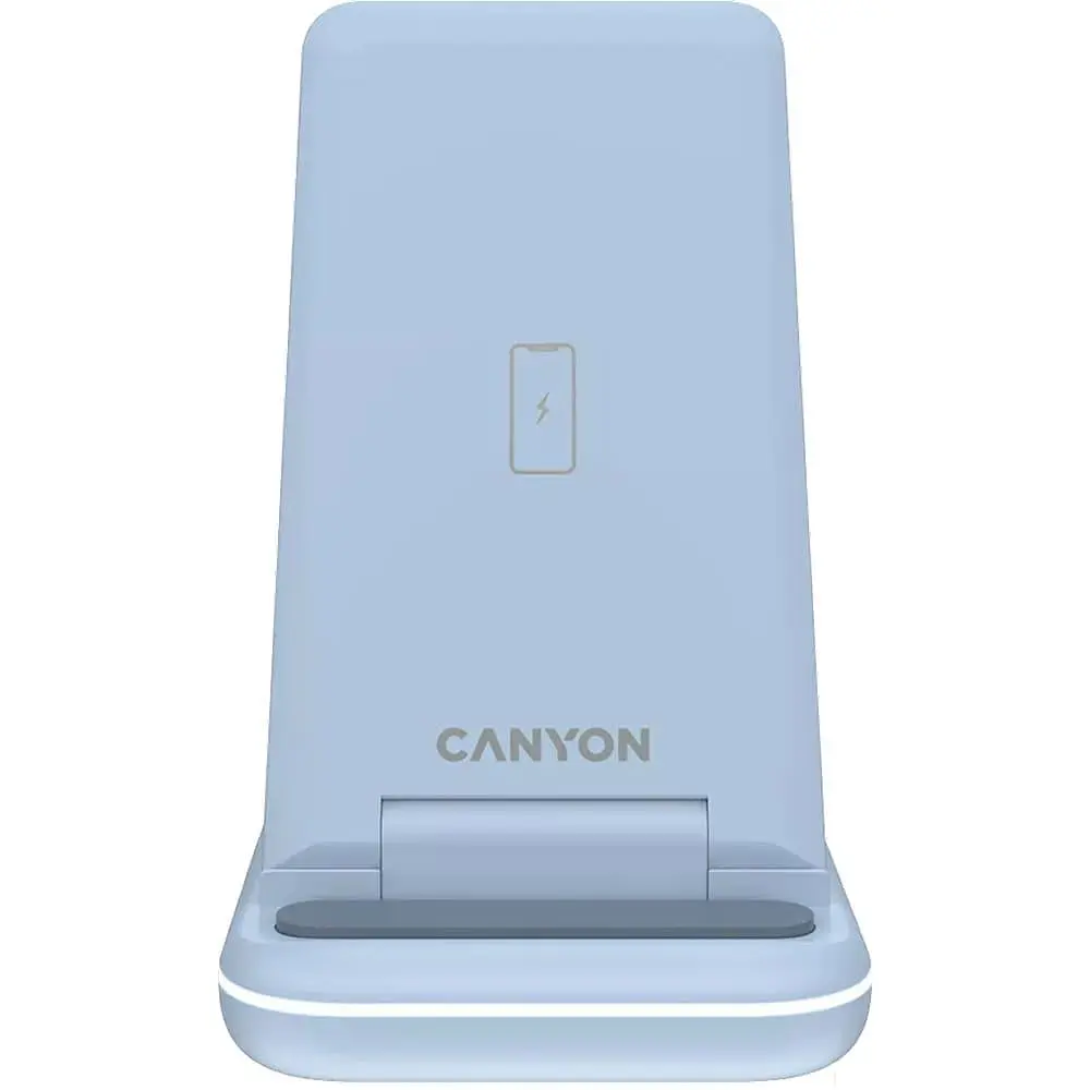 Зарядное устройство Canyon WS-304 3 в 1 QI Blue (CNS-WCS304BL) - фото 5