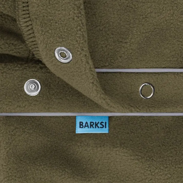 Кофта для собак Barksi Textile флісова XS оливкова з чорним - фото 5