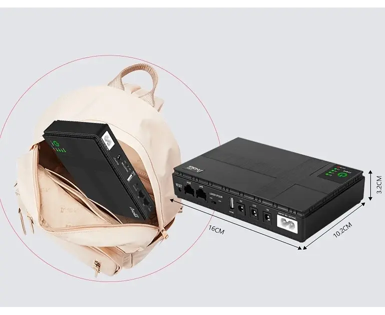 ДБЖ для роутера Andes DC1018P 18W 8800mAh - фото 4