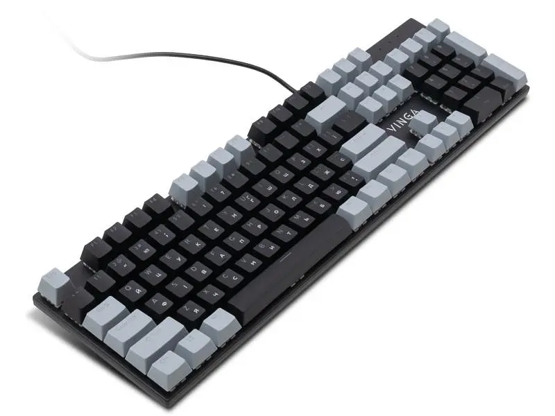 Клавіатура Vinga KBGM-090 Blue Switch USB Grey/Black (KBGM-090BL) - фото 2