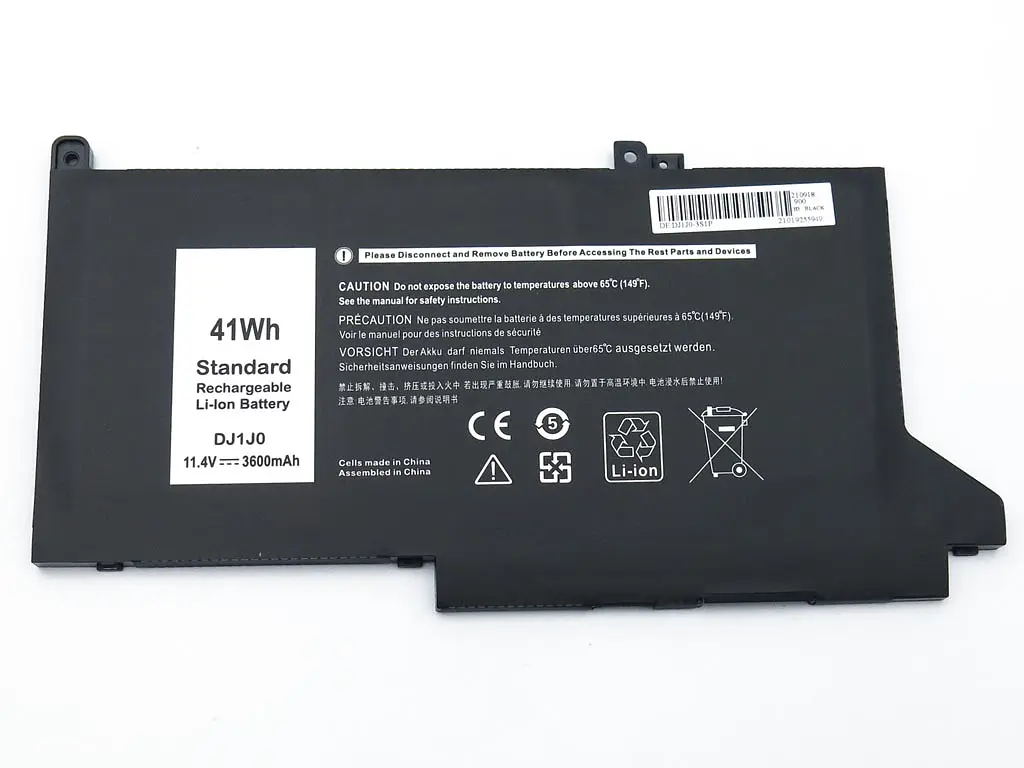 Акумулятор DJ1J0 для Dell Latitude 12 7000, 7280, 7290, 7380, 7390, 7480, 7490 Tablet PC (PG74G, PGFX4) (11.4V 42WH) - фото 2