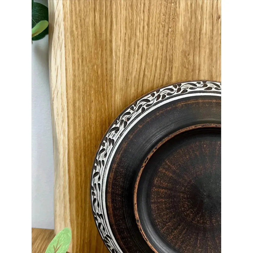 Салатник керамічний (глиняний) різьблений Ангоб 600 мл - фото 7