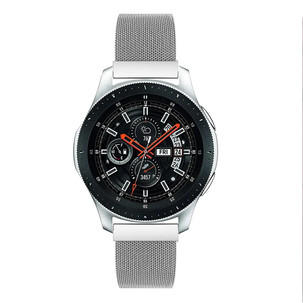 Металлический ремешок Watchbands Milanese Loop для Samsung Galaxy Watch 46mm Silver Samsung Gear S3 - серебряный (WB004METALGREY20MM) - фото 3
