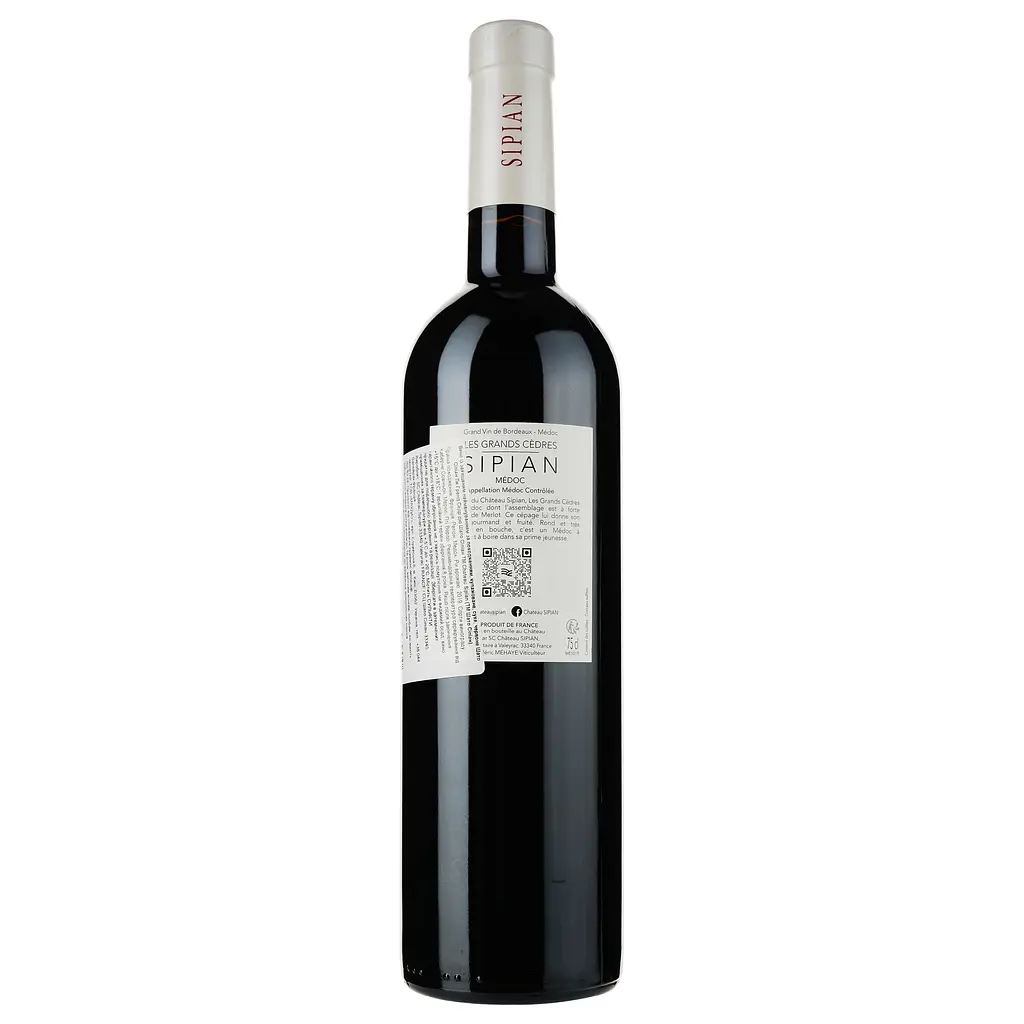 Вино Les Grands Cedres du Chateau Sipian AOP Medoc 2019 червоне сухе 0.75 л - фото 2