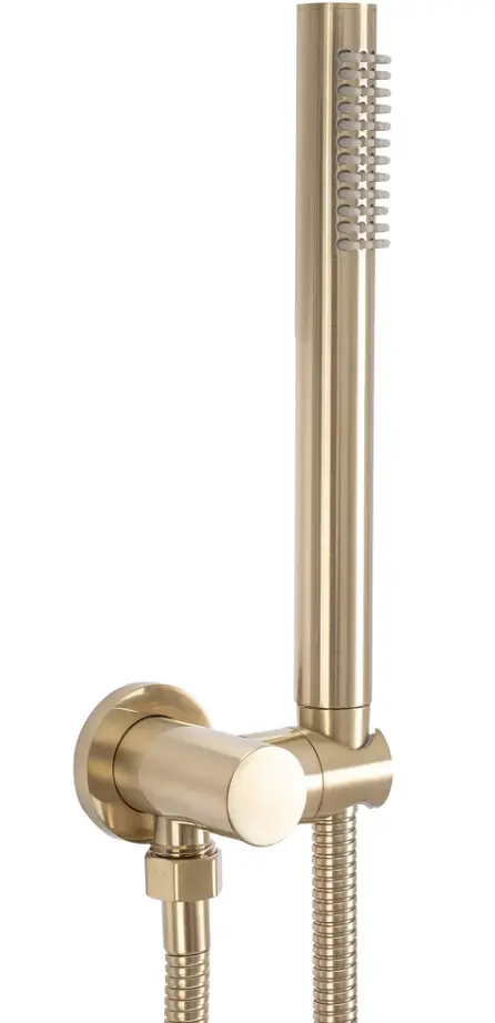 Душова система прихованого монтажу Rea Lungo Miler + Box з термостатом brushed gold REA-P6716, Золотий - фото 4