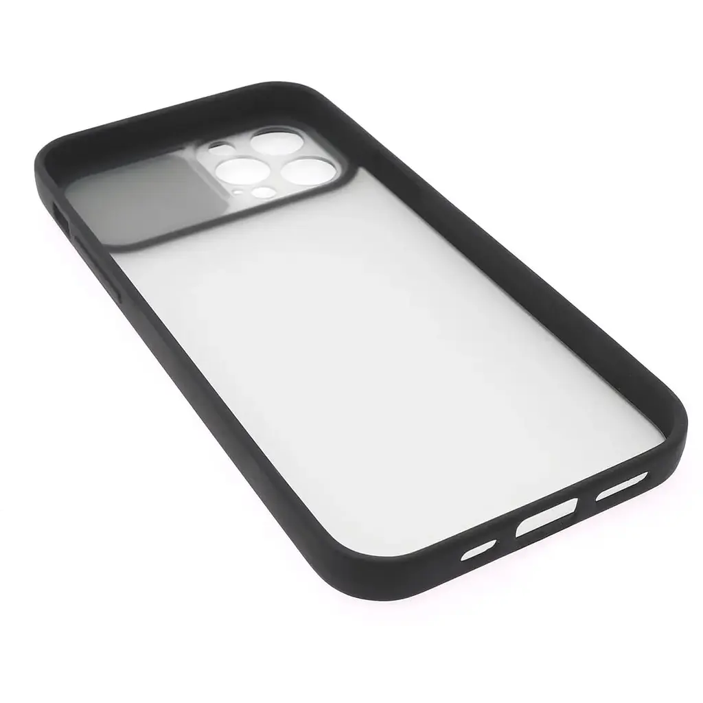 Чохол UFT для iPhone 12 Pro силіконовий зі шторкою, що захищає камеру Black матовий - фото 3