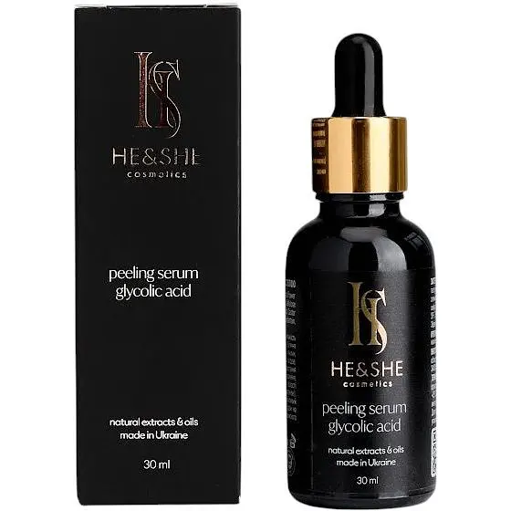 Пілінг-сироватка для обличчя He&She Cosmetics з гліколевою кислотою 30 мл - фото 2