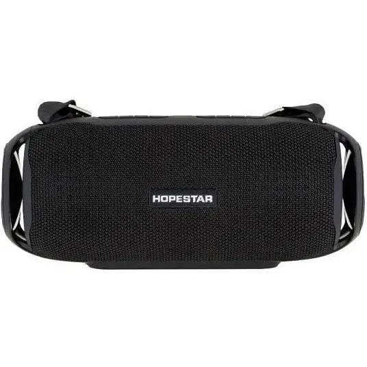 Портативна колонка Hopestar H48 20Вт LED підсвічування USB AUX FM Bluetooth чорна (H48) - фото 4