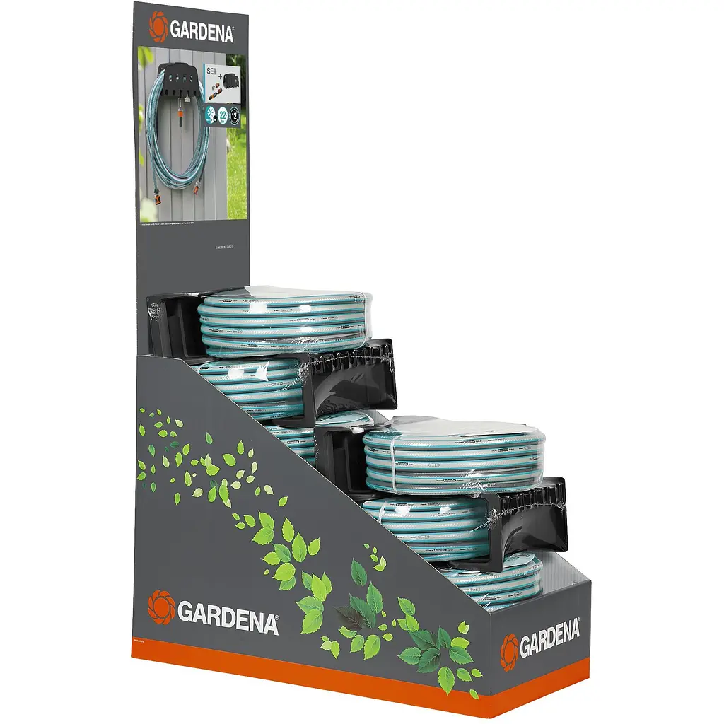 Шланг садовый Gardena Classic 13 мм 1/2" с кронштейном и комплектом для полива 20 м (18005-20.000.00) - фото 2