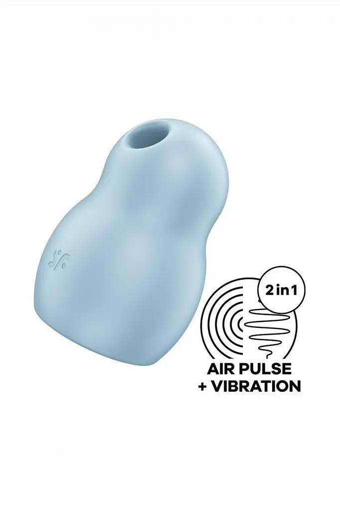 Вакуумний кліторальний стимулятор з вібрацією Satisfyer Pro To Go 1 блакитний - фото 3