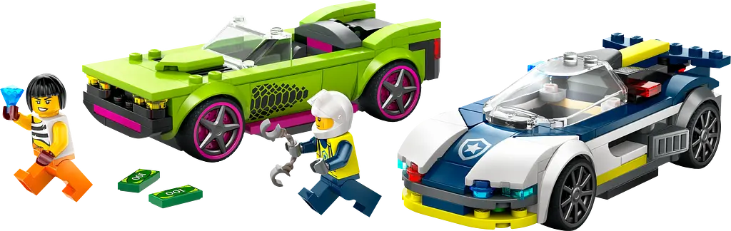 Конструктор LEGO City Переслідування маслкара на поліцейському автомобілі 213 деталі (60415) - фото 2