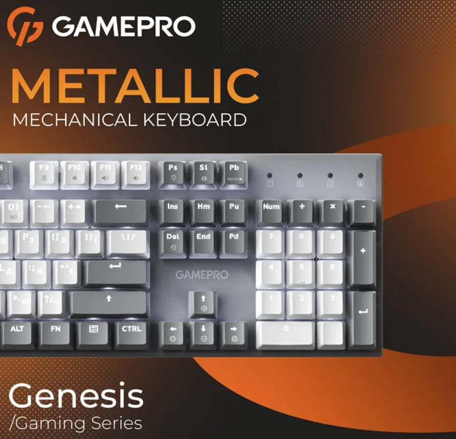 Клавіатура ігрова механічна GamePro MK-144-G Hot-Swap Outemu Red Switch USB Gray-White - фото 6