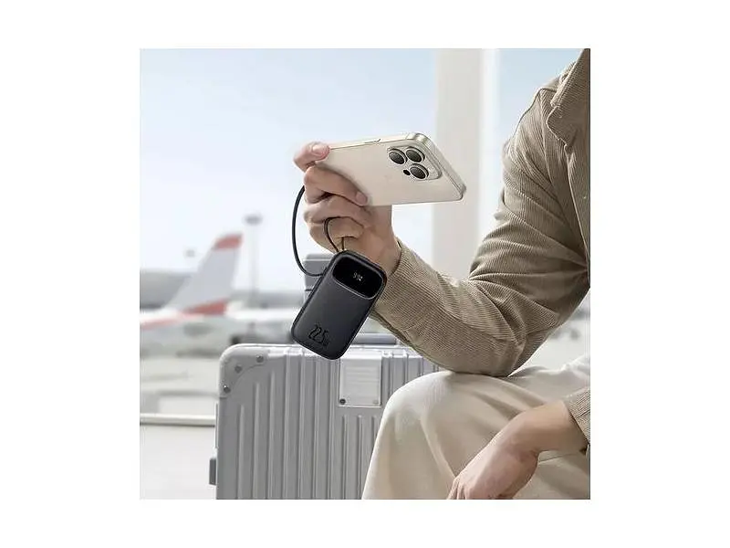 Зовнішній акумулятор (Power Bank) BASEUS EnerFill FC31 Dual-Cable 10000mAh 22.5W PPQD3-1022D Black - фото 4