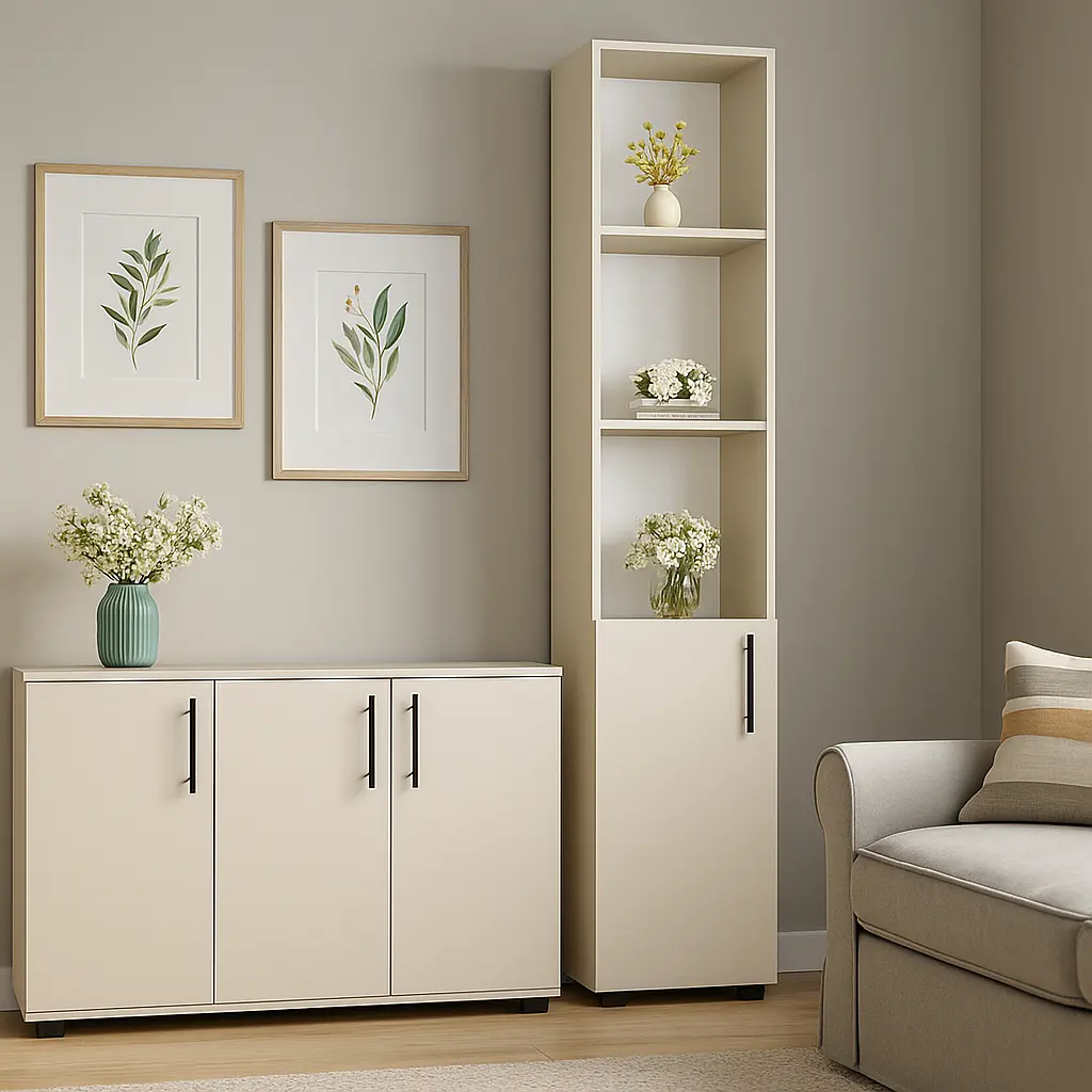 Пенал ОП-713 Orange-Line 350х347х1825 Кашемір - фото 2