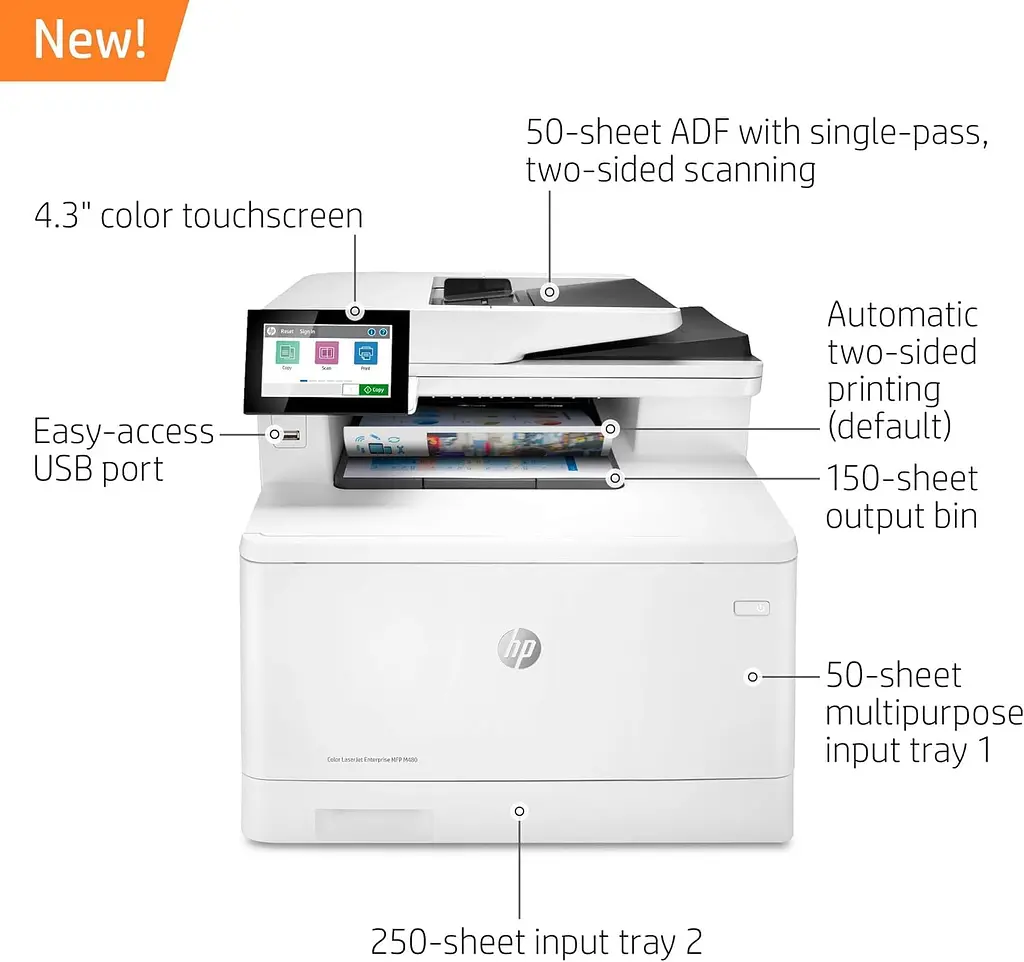 HP Багатофункціональний пристрій А4 кольоровий HP Color LaserJet Enterprise M480f - фото 2