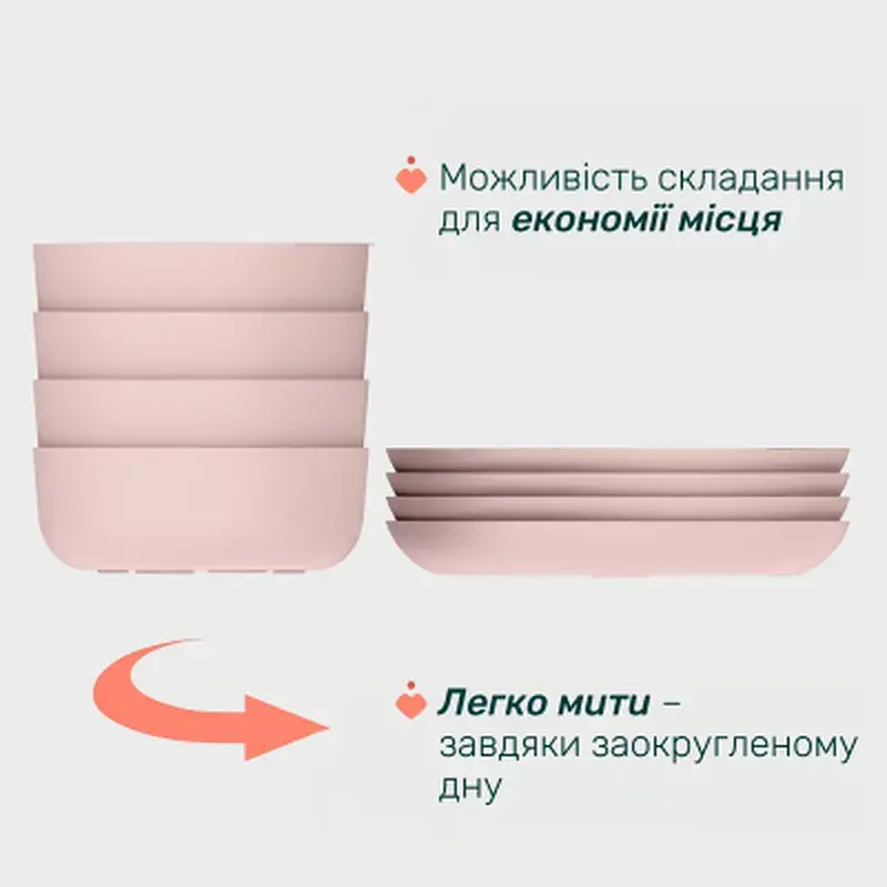 Набір дитячого посуду Chicco Set Pappa 12 м+ рожевий (16201.15) - фото 3