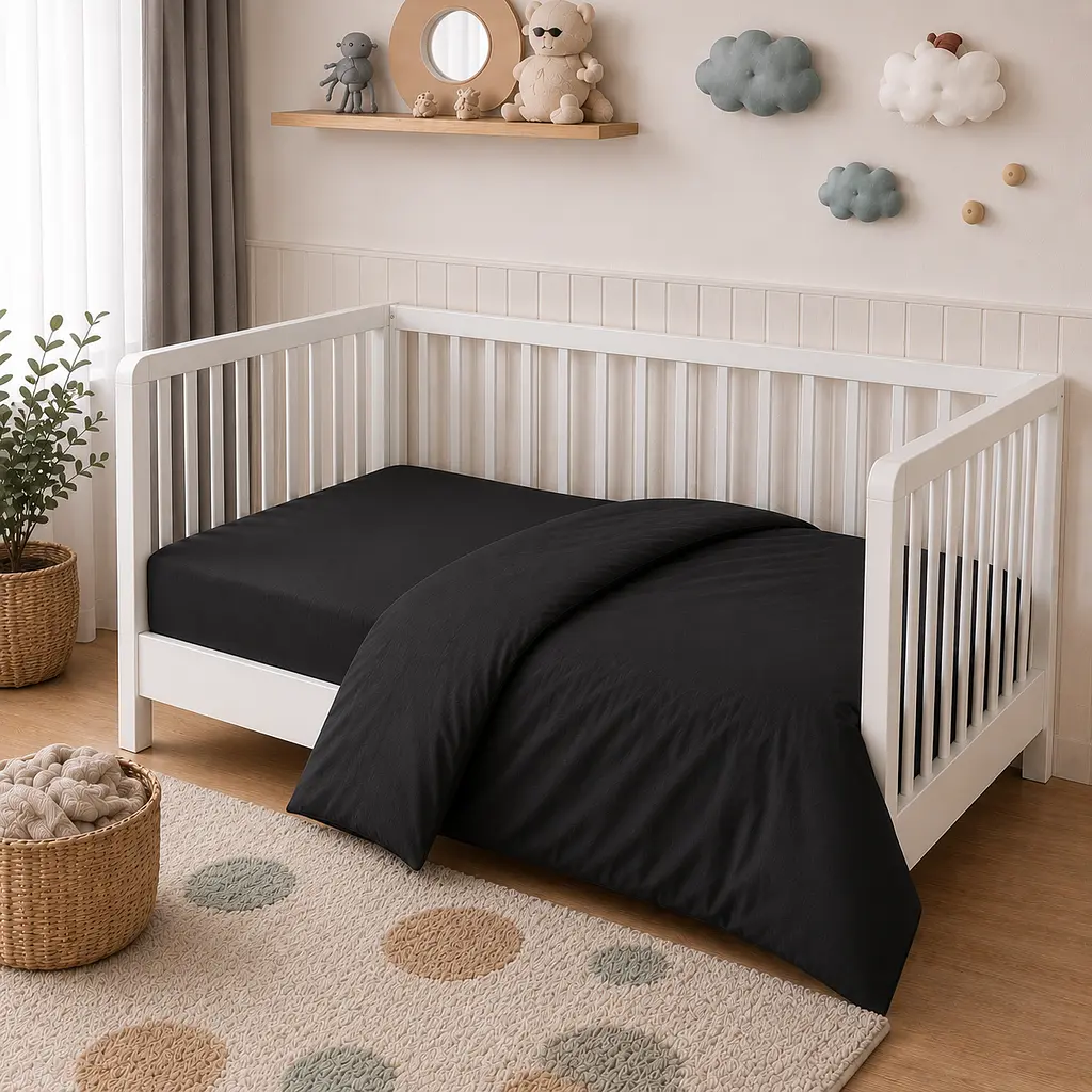 Дитяча постільна білизна MIRSON BABY фланель Black 110х160см (2200012799574) - фото 8