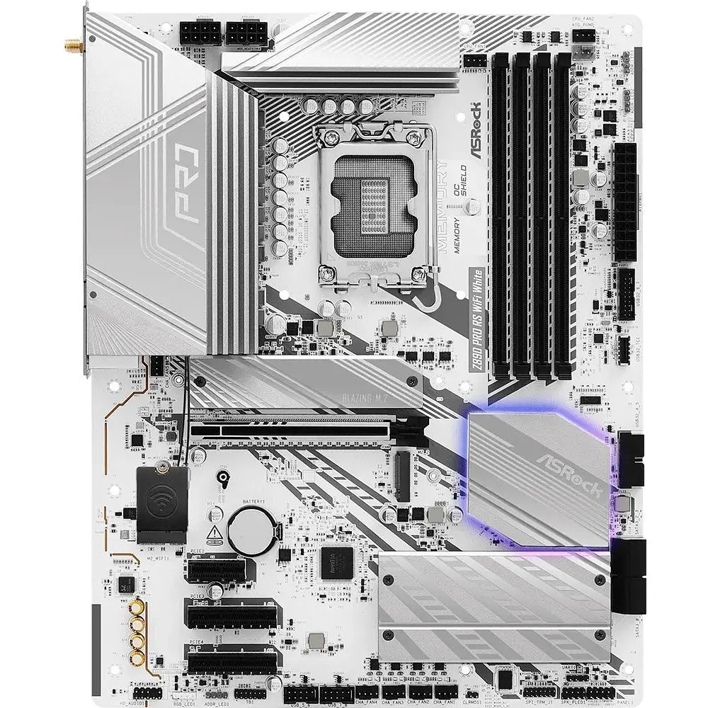 Материнская плата ASRock Z890 Pro RS WiFi White Socket 1851 - фото 3