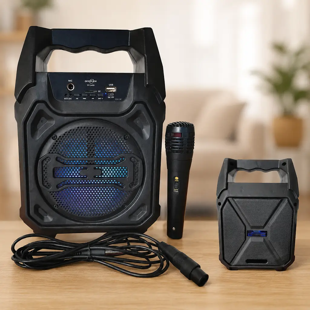 Колонка Bluetooth з динаміком на 6,5 дюйма / Акустика дротовим мікрофоном GTS-1283 30 см - фото 3