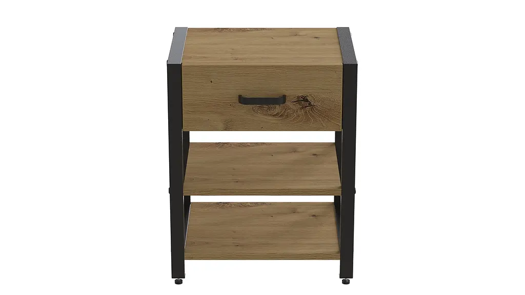 Тумба универсальная Ferrum-decor Вивьен 1/2 50x41x40 черный ДСП Дуб Артизан 16мм (FRD-104123) - фото 5