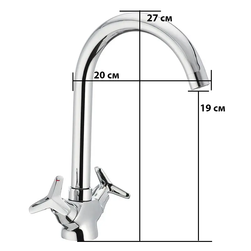 Смеситель для кухни Mixxus Premium Vesta 275 MI0612 Хром - фото 2
