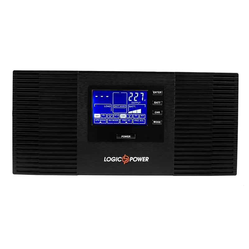Джерело безперебійного живлення LogicPower LPM-PSW-1500VA (1050 Вт), Lin.int., AVR, 2 x евро, метал - фото 2