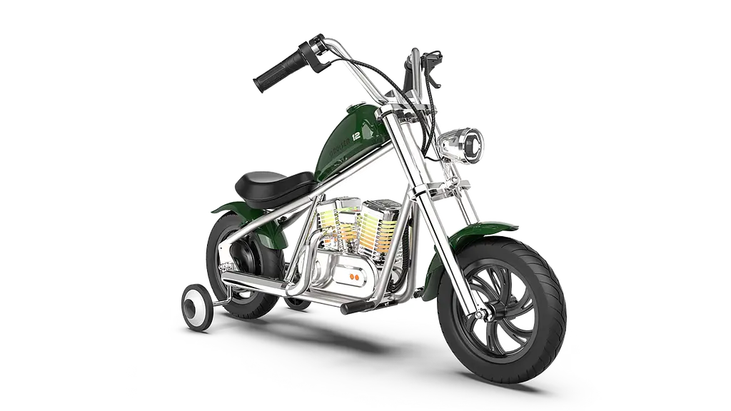 Дитячий електромотоцикл Hyper Gogo Cruiser 12 Plus з додатком 24 В, Green (785034006821) - фото 9