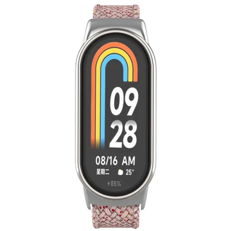 Ремінець до фітнес браслета Armorstandart Braided Solo Loop для Xiaomi Smart Band 10/9/8 Starlight Pink (ARM86885) - фото 2