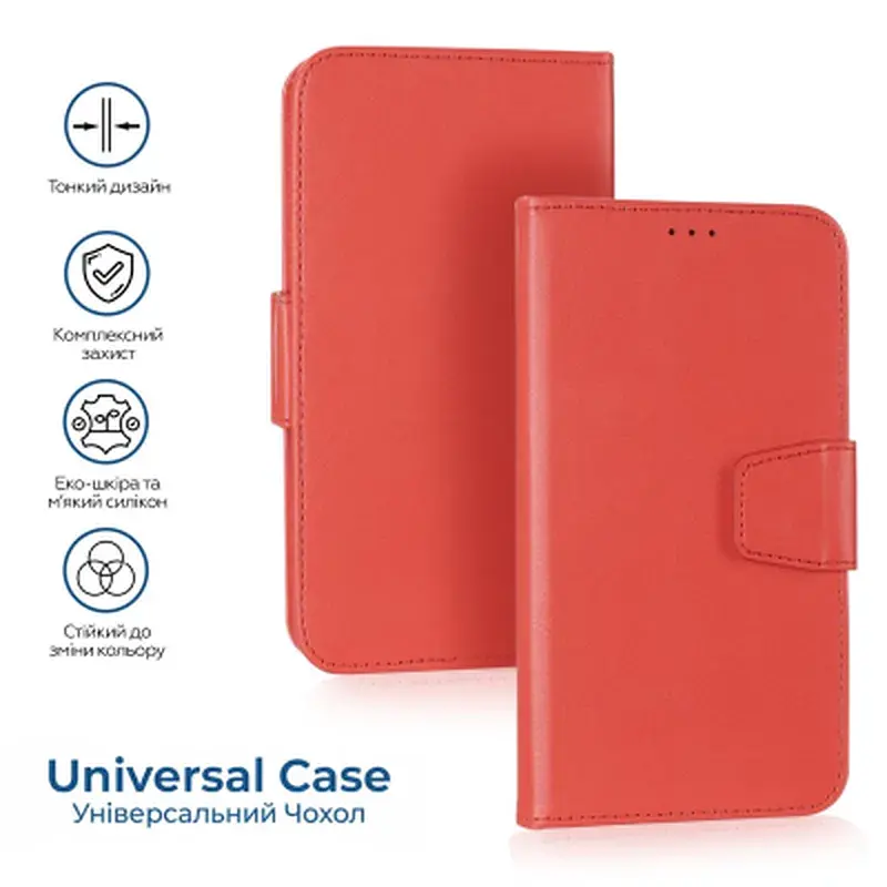 Чохол до мобільного телефона XoKo Book Universal Smartphone 6.0-6.2" Red (XK-UNCS-RD62) - фото 11