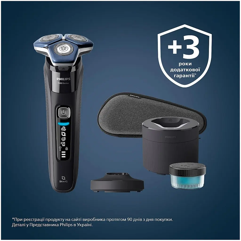 Бритва электрическая Philips Series 7000 роторная синяя (S7886/35) - фото 5
