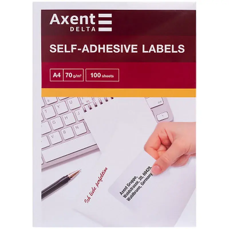 Етикетка самоклеюча Axent 70x37 (24 на листі) с/кл (100 листів) (D4465-A)