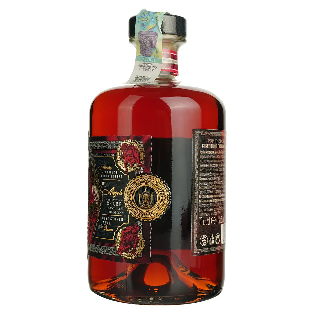 Ром The Demon's Share Chianti 12 Years Old 41% 0.7 л у тубусі - фото 4