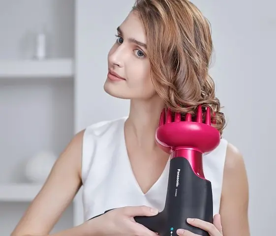 Фен для волосся Panasonic Nanoe care чорно-бордовий - фото 13