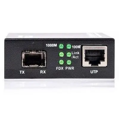 Медіаконвертер RCI 1G, SFP slot, RJ45, standart size metal case (RCI300S-G) - фото 2