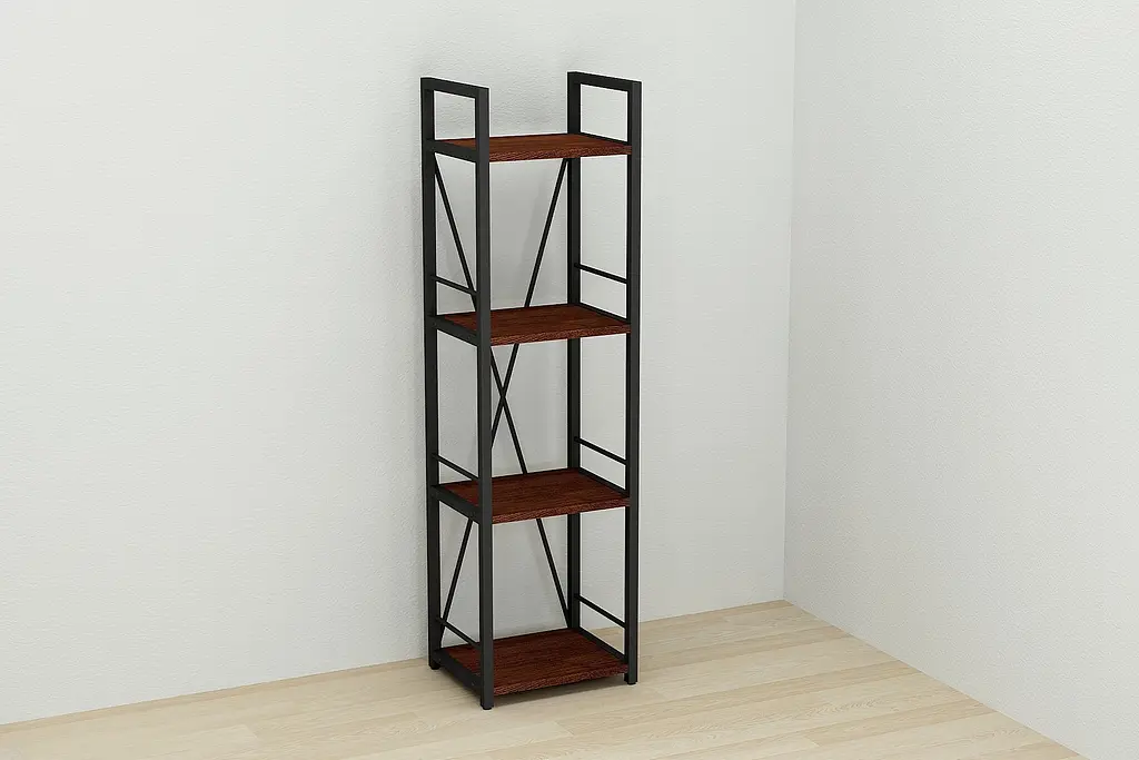 Етажерка 4/34 Ferrum-decor Серії Коннект 120x34x28 чорний ДСП Венге 16мм (FRD-105550) - фото 7