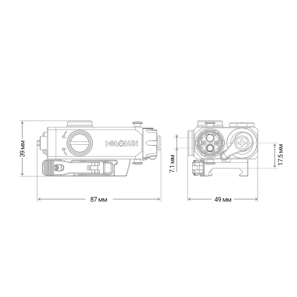 Цілевказівник (тактичний блок) Holosun LS221-RD (LS221R) Red & IR - фото 8