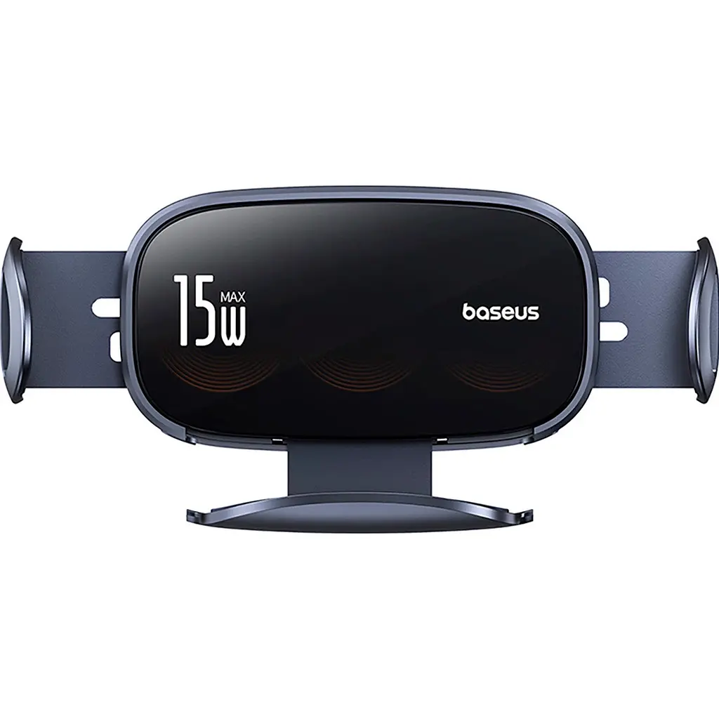 Автотримач із бездротовою зарядкою Baseus LightChaser Series Triple-Coil 15W Black (C40355901111-00) [124906] - фото 2