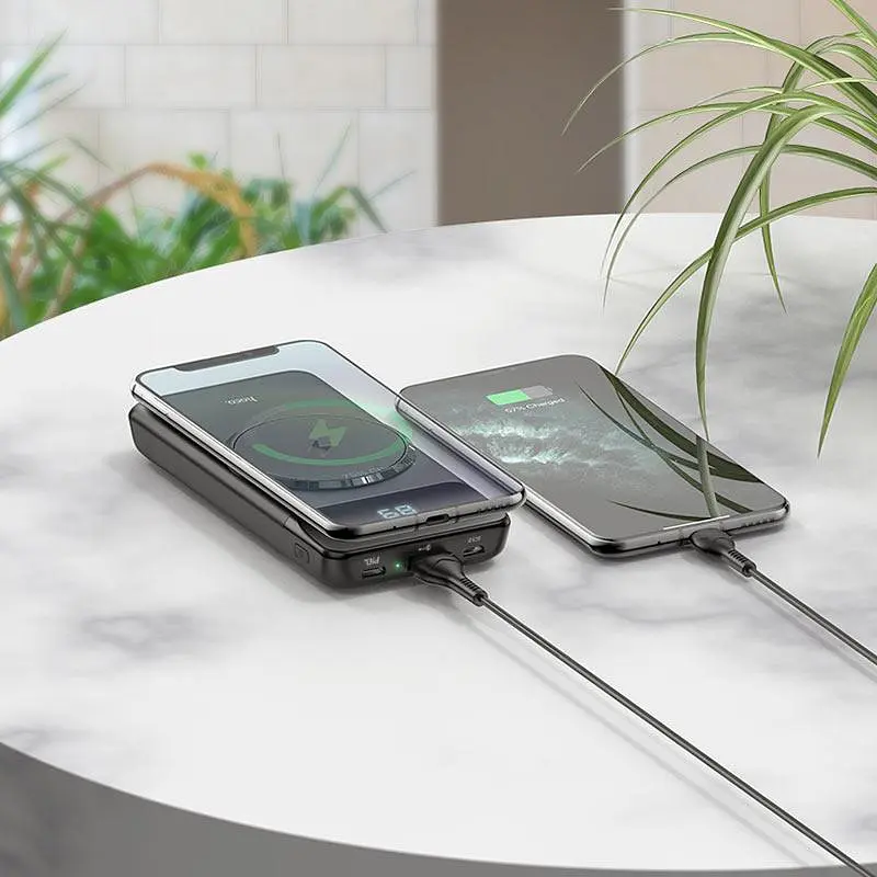 Портативна батарея Power Bank Hoco J76 Bobby magnetic fast charging 10000mAh White - фото 2