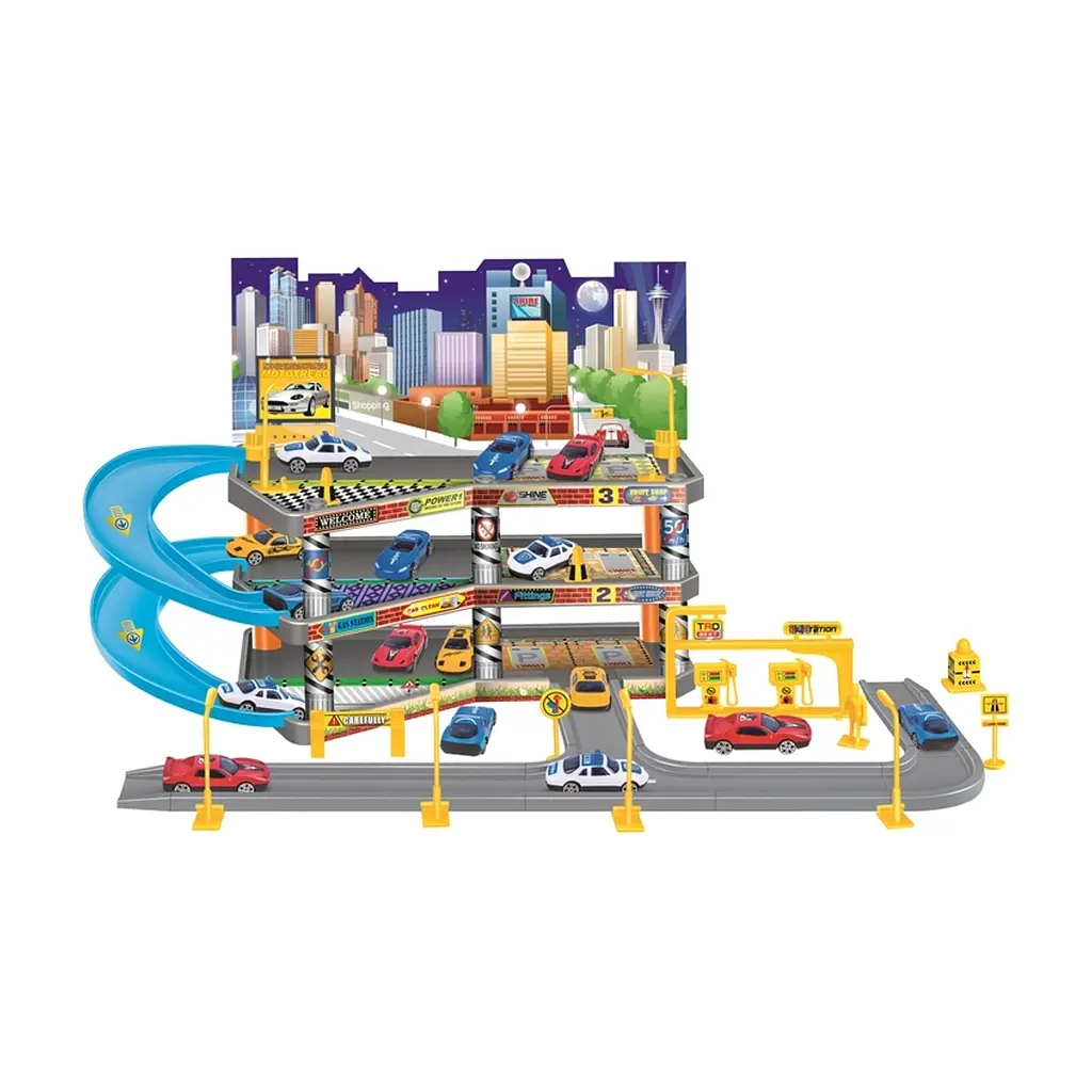 Ігровий набір Playset складаний паркінг у комплекті з 4 машинками Garage (3858894672479) - фото 2