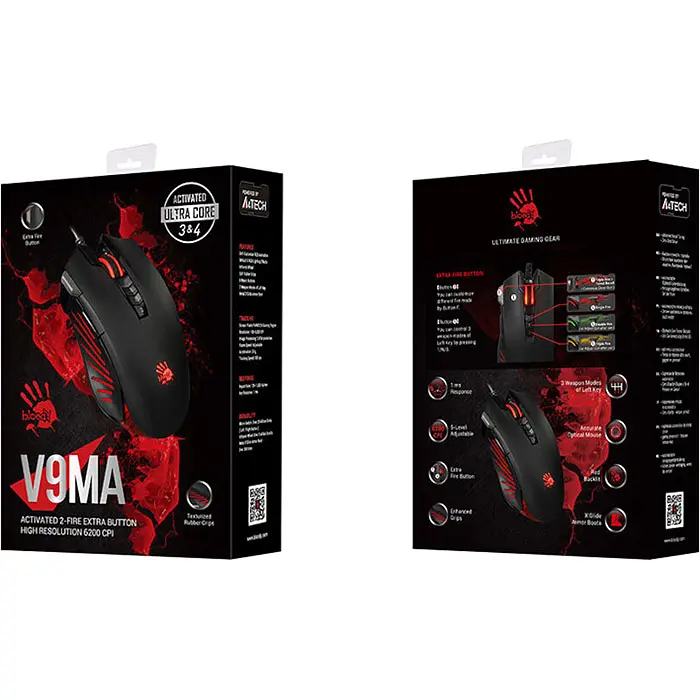 Мышь Bloody V9MA Black [101386] - фото 6