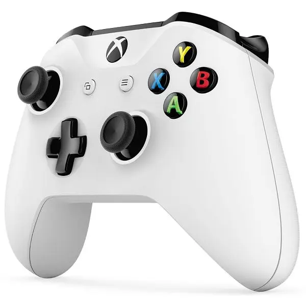 Microsoft Xbox One S Wireless Controller with Bluetooth (White) + Thumb Grips (накладки на стики 4 шт.) - фото 4