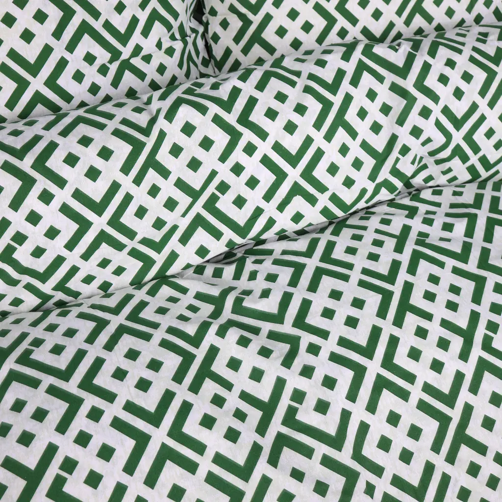 Наволочка Mirson Ranforce Elite Abstract Green 70х70 см (2200013166337) - фото 4