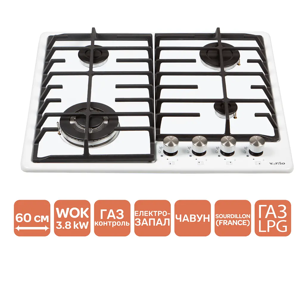 Варочная поверхность Ventolux HG640-DA3 CEST (WH) - фото 3