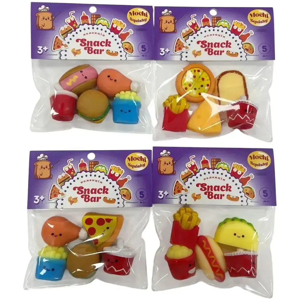 Іграшки колекційні у наборі Monster Gum mochi squishy Снек бар (T25003) - фото 3