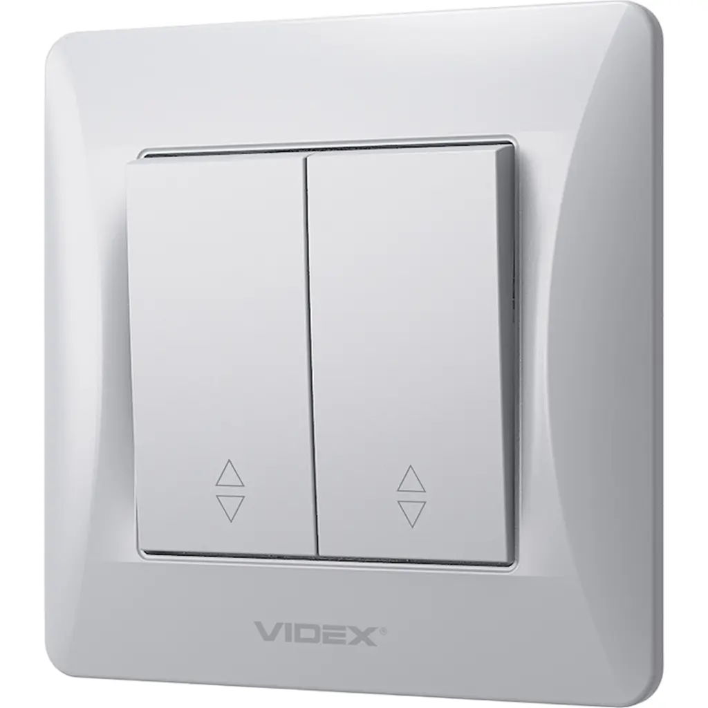 Вимикач двоклавішний Videx Binera прохідний срібний шовк 1 шт. - фото 2