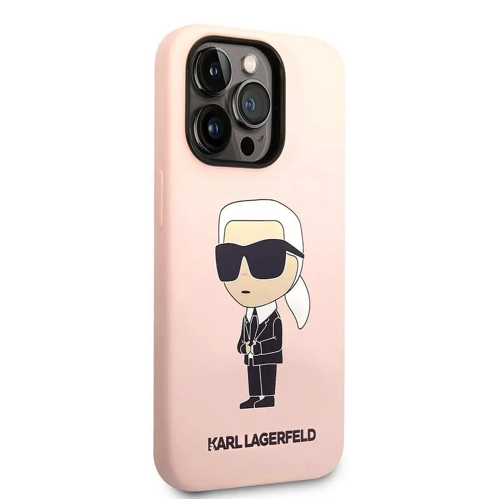 Чехол Karl Lagerfeld Liquid SilicOne Ikonik NFT для iPhOne 14 Pro Max Pink - фото 3