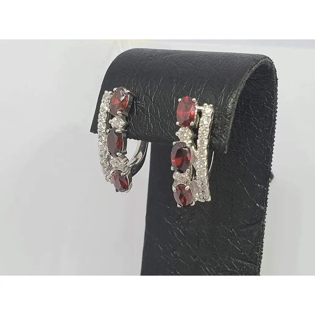 Срібні сережки Vegas з фіанітами. 20132Р - фото 3