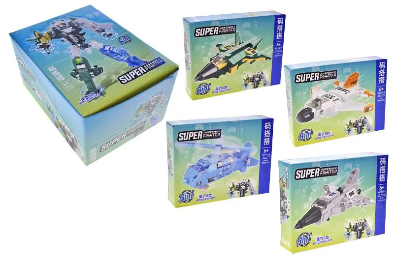 Конструктор MZ1001 "Super Assemble Fighter" 6в1 у дисплеї 6 шт. р.19,6x15,2x26,6 см YG Toys