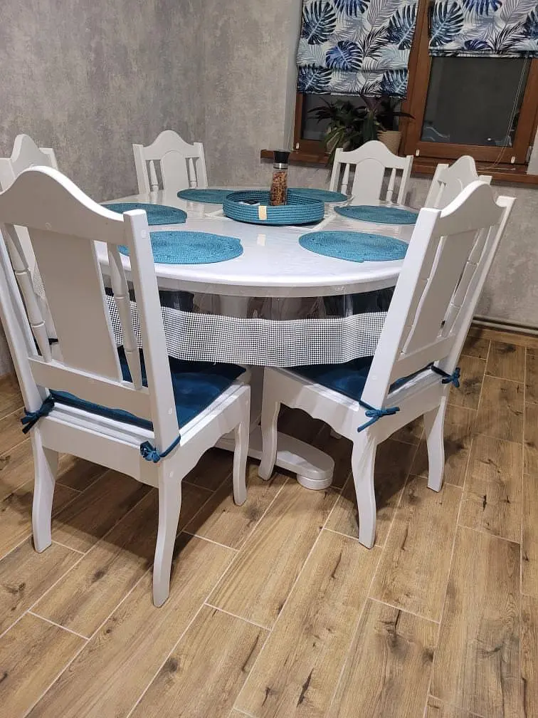 Скатертина силіконова овальна з перлинною стрічкою 200х120 см срібний - фото 5