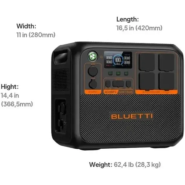 Портативная зарядная станция Bluetti AC200PL 2400W/2304Wh - фото 4